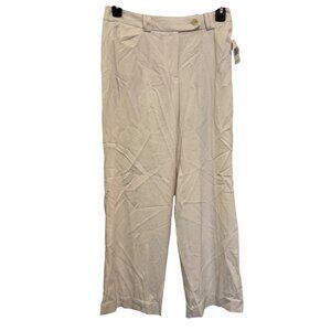 Jones New York Signature Womens Stretch Beige Wide Leg Pants Size 4 New With Tag